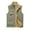 Khaki, variant on Mens Winter Vests Outerwear Thick Fleece Lined Puffer Vest Warm Lightweight Sleeveless Sherpa Vest Jacket with Cargo Pockets