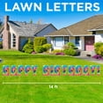 thumbnail image 4 of Happy Birthday Lawn Letters - Yard Decorations - Tie Dye Print and Metal Stakes, 4 of 4