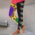 thumbnail image 2 of lcziwo Prime Sales, Mardi Gras Leggings for Women 2025 Carnival Fancy Mask Printed Holiday Tights Gym Casual High Waisted Yoga Pants Outdoor Full Length Running Leggings Multicolor XXL, 2 of 5