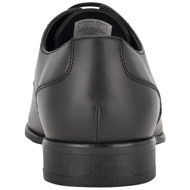 Calvin Klein Men's Brodie EPI Leather Oxford Lace up Dress Shoe Size US  BLACK