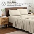 thumbnail image 2 of Bare Home Pillowcase Set - Envelope Closure - Premium 1800 Collection - Double Brushed - Ultra Soft - King Size 20x36, Sand, 2 Count, 2 of 6