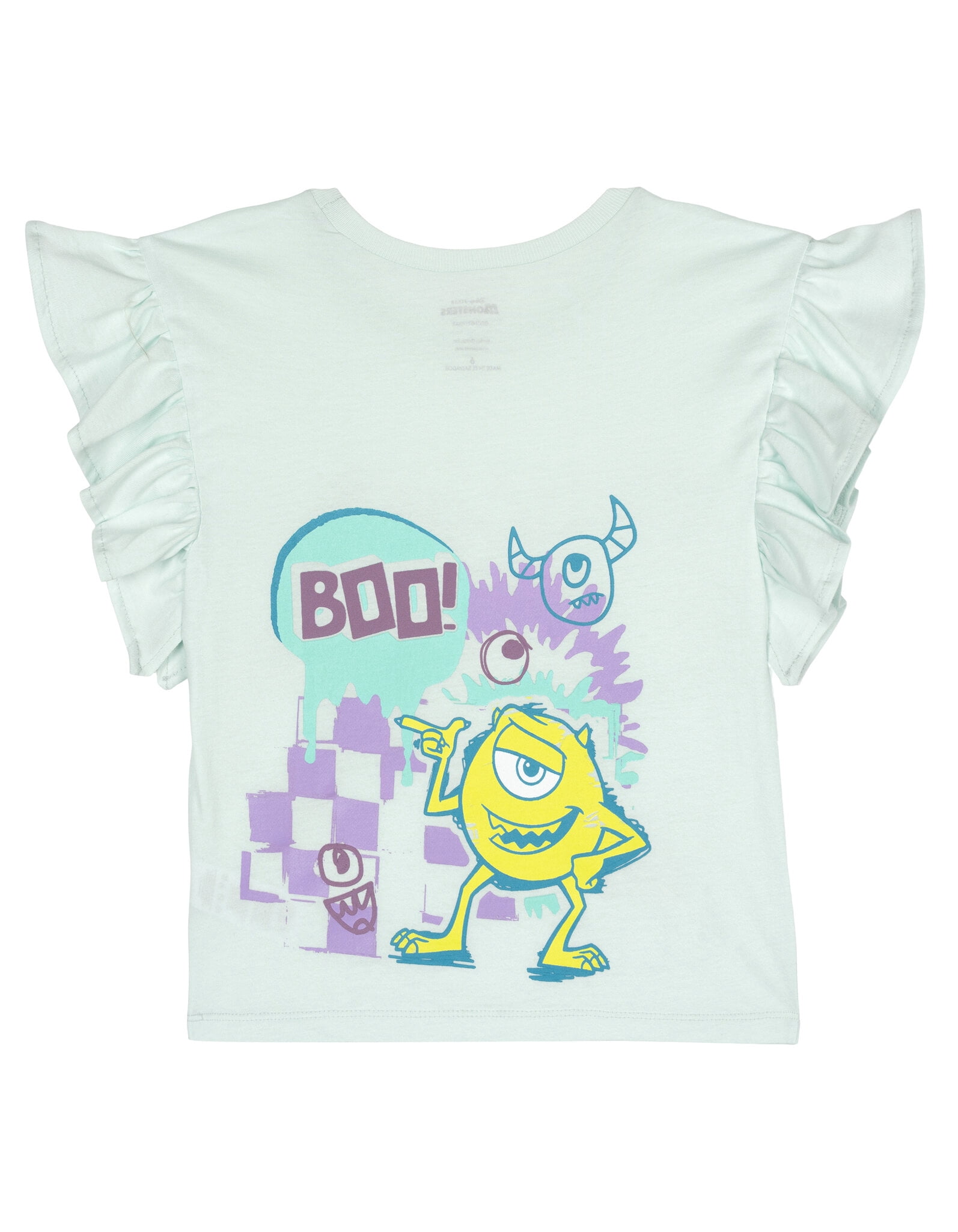 Disney Monsters Inc. Big Girls' 2-Piece T-Shirt and Shorts Set Sulley and Mike Mint