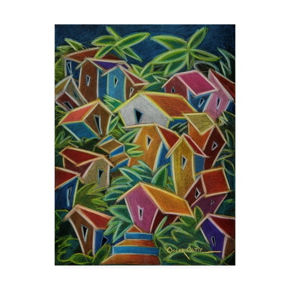 Trademark Fine Art 'Barrio Lindo' Canvas Art by Oscar Ortiz