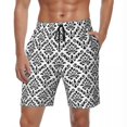 thumbnail image 1 of Baroque Print Board Shorts Summer Blue and Gold Board Short Pants Man Fast Dry Hawaii Printed Large Size Swim Trunks, 1 of 5