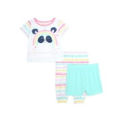 PJ & Me Baby and Toddler Girls' Pajama Set, 3-Piece, Sizes 12M-5T