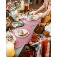 thumbnail image 2 of Christmas Placemats Set of 4, Snowflake Placemat for Dining Table Decorations, Cotton Linen Pink Place Mats, Xmas Table Mats for Kitchen Dinner Holiday Party Decor Gift, 2 of 5