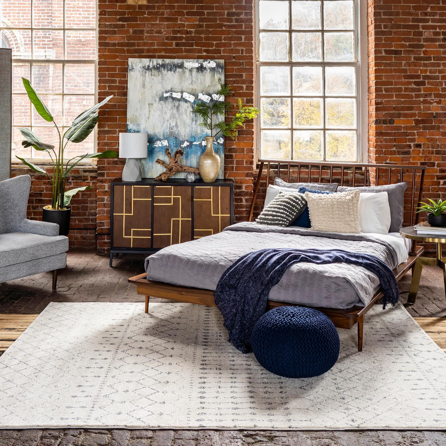 nuLOOM Moroccan Blythe Area Rug, 8' x 10', Gray