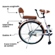 thumbnail image 3 of Bicicleta Urbana Vintage R24 Retro 2 Asientos con Canastilla Café, 3 of 6