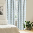 thumbnail image 2 of Ambesonne Art Deco Curtains, Pale Blue Vintage Shells, Pair of 28"x95", Pale Blue and Sand Brown, 2 of 5