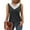 Black, variant on Women Lace Trim Tank Tops V Neck Fashion Casual Sleeveless Blouse Vest Shirts Navy M