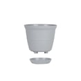 thumbnail image 3 of Mainstays Basic Bell Planter 6in Grey, Classic Design with Attached Tray Durable Weather Resistant Matte Finish, 3 of 4