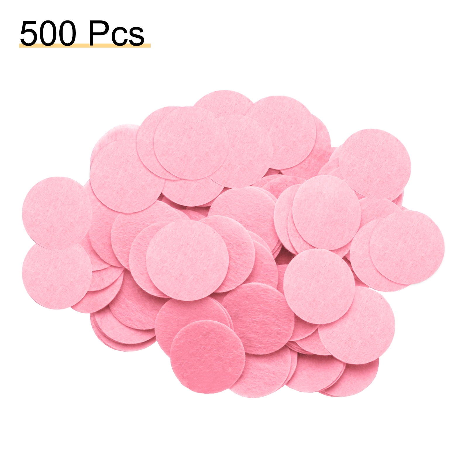 Uxcell 500pcs Round Felt Circles, 50mm 3/8 Pre Cut Felt Craft Pads Non-Woven Mini Felt Fabric Circles for DIY Projects, Pink