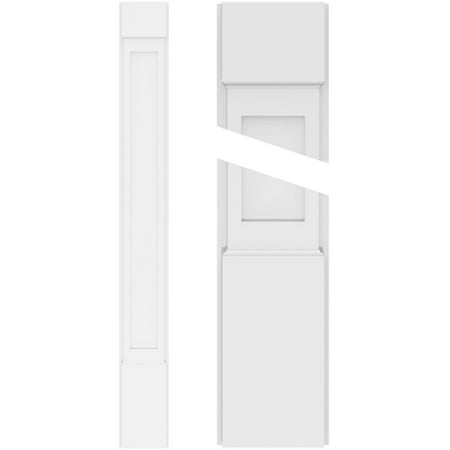 

12 W x 48 H x 2 P Flat Panel PVC Pilaster w/Standard Capital & Base (Pair)