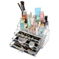 thumbnail image 1 of Detachable Acrylic Cosmetic Makeup Organizer Box, 3 Drawers Cube Jewelry Container Storage Case, 1 of 7