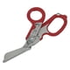 thumbnail image 2 of Tijeras de respuesta a emergencias Tijeras plegables con cortador de anillos Función de enganche para romper vidrios para interiores y exteriores Rojo, 2 of 10