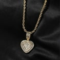 thumbnail image 2 of Hop Heart Necklace Bling Infused Statement Piece Stylish Jewelry For Women Men Unisex Pendant Chain, 2 of 5