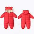 thumbnail image 6 of Esaierr Newborn Baby Jumpsuit Infant Boys Girls Snowsuit Fleece Lined Onesie Outfits Warm Hooded Romper for 3-24 Months, 6 of 9