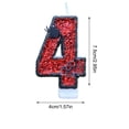 thumbnail image 3 of Btomtd Halloween Number Candles, 3 Inch Numeral Cake Topper Candle with Spider Web Decor for Spooky Party Cake, 4, 3 of 9