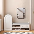 thumbnail image 5 of VONIGEE 18x24 Inch Black Bathroom Mirror, Metal Framed Rectangle Wall Mounted Mirror with Rounded Corners, Vanity Mirror for Over Sink, Modern Bedroom, Living Room, Entryway Decor, 5 of 9