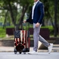thumbnail image 3 of HELLHERO The American Flag Design Convenient Install Suitcase Sleeve for Friends, All Size Breathable Easy Clean Luggage Cover, 3 of 7