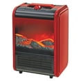 thumbnail image 3 of Optimus 1,200-Watt-Max Mini Electric Flame-Effect Fireplace Heater, Red, H-9300RD, 3 of 8
