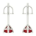thumbnail image 4 of Clara Pucci 0.5Ct Ruby Round Cut VVS1 Screw Back Stud 18k Solid hypoallergenic Gold Designer Earrings For July, 4 of 7
