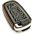 thumbnail image 3 of Vitodeco Genuine Leather Smart Key Fob Case Compatible with Lincoln Aviator, Lincoln Corsair, Lincoln Nautilus, Lincoln Navigator (5-Button, Black), 3 of 6