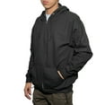 thumbnail image 3 of Fruit of The Loom Men's Fleece Zip Hooded Sweatshirt 2 Pockets Relaxed Fit Sizes S-4XL - Black Irregular, 3 of 4