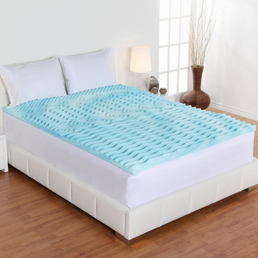 Authentic Comfort 4-Inch Orthopedic 5-Zone Foam Mattress Topper ...