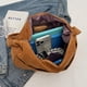 thumbnail image 4 of Bolso Bandolera Pana para Mujer Bolso Compras Informal Media (marrón), 4 of 9
