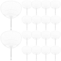 Zcyifa SUPVOX 20pcs Paper Fans Framework for DIY Crafts and Parties (White)