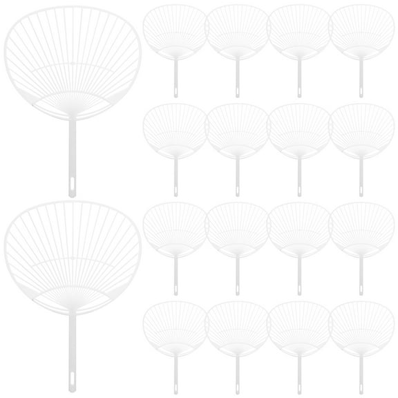Zcyifa SUPVOX 20pcs Paper Fans Framework for DIY Crafts and Parties (White)