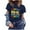 Navy, variant on IROINNID Women's Happy 100th Day Of School Printed T-shirt Short Sleeve Casual Tops