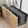 thumbnail image 4 of Black Grey Table Runner - 36 Inch Long, Kitchen Dining Table Runner Dresser Scarves, Modern Abstract Diamond Luxury Gradient Farmhouse Decor for Coffee Tables Wedding Party Banquet, 4 of 8