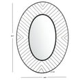 thumbnail image 3 of SAFAVIEH Tanra 26 in. x 36 in. Oval Geometric Mirror, Black, 3 of 5