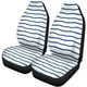 thumbnail image 2 of Juego de 2 fundas para asientos de coche ABPHQTO patrón de rayas onduladas finas ondas azules universal, 2 of 4