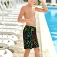 thumbnail image 6 of Cauagu Play Game Start Print Swim Trunks for Men,Youth Boys Swim Shorts Compression Liner Beach Shorts Boys' Swimming Shorts 7-20 Years Bathing Suit-Medium, 6 of 7
