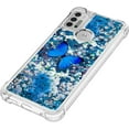 thumbnail image 6 of Phone Case for Moto G30,Case for Moto G10,Case for Moto G20,Crystal Bling Quicksand Effect TPU Bumper Four Corners Protection Case for Moto G30/G10/G20,YBDT Blue Butterfly, 6 of 7