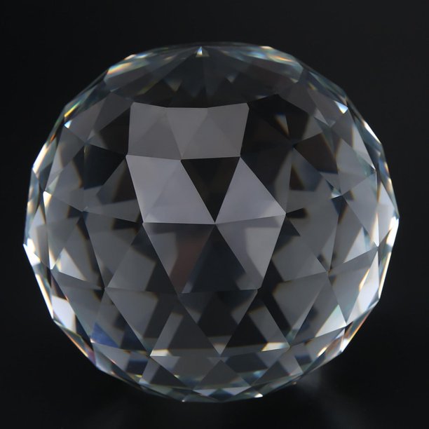 Bola de Vidrio de Corte Transparente, 60/80 mm, Bola facetada translúcida, esferas de Vidrio, prismas, atrapasue?os, Accesorios de decoración para el hogar y el Hotel, 80mm/3.15in Ecomeon no
