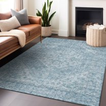 Addison Rugs Chantille Indoor/Outdoor Traditional Global Sky Washable Rectangle Rug, 8' x 10'