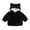 2-Black, variant on Toddler Boys Girls Hooded Furry Zip Up Coat Warm Winter Coffee Jacket with Cute Ears Soft Plush Outerwear for Kids Fall Halloween Sweatshirt 3-6 Months