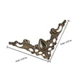thumbnail image 2 of HONITANO 48Pcs Golden Metal Book Corner Protectors Antique Design Decorative Frame Angle Covers, 2 of 6