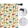 thumbnail image 4 of Blackout Kids Curtains,Colorful Cartoon Dinosaurs Geometric Pattern Childrens Insulated Curtains Set Of 2,Bedroom Essentials,Toddler Room Decor 42"x54", 4 of 5