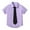 42# Purple, variant on Boys Short Sleeve Dress Shirts Solid Button Down Shirts Summer Formal Uniform Shirt with Pocket,White 7-8Y