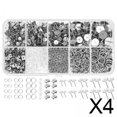 thumbnail image 1 of Kit De Suministros Para Hacer Pendientes, 4 Unidades, Fabricación De Joyas DIY Con Caja De Transporte, Accesorios, 1 of 8