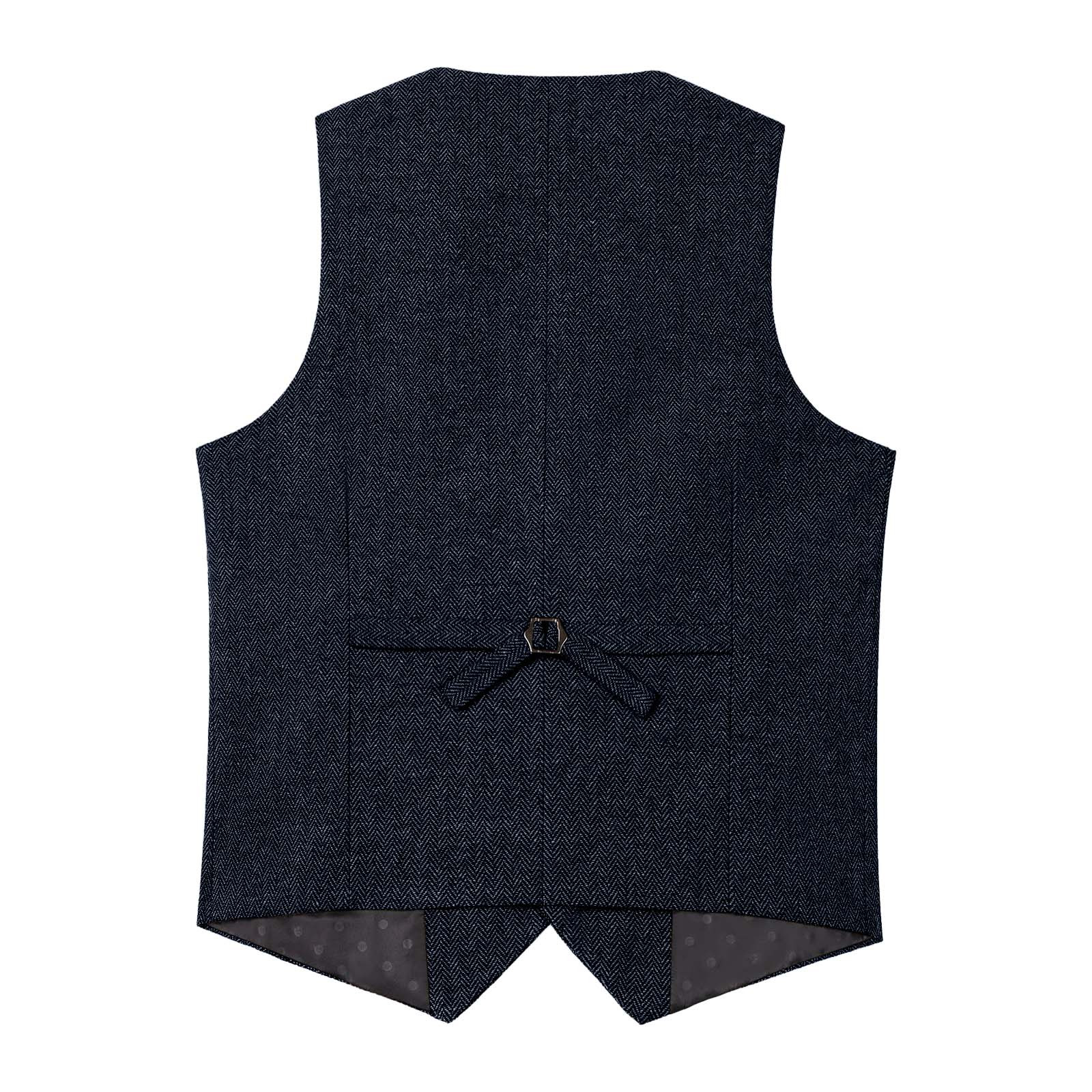 Wzzjkit Men's Solid Color Sleeveless V-neck Multi Pocket