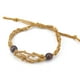 thumbnail image 1 of Xiao Hua Pulsera de cuentas hecha a mano, ideal para hombres y mujeres, hecha a mano, con bolsa de malla tejida, ajustable y elástica, hecha de piedra natural (marrón)., 1 of 5