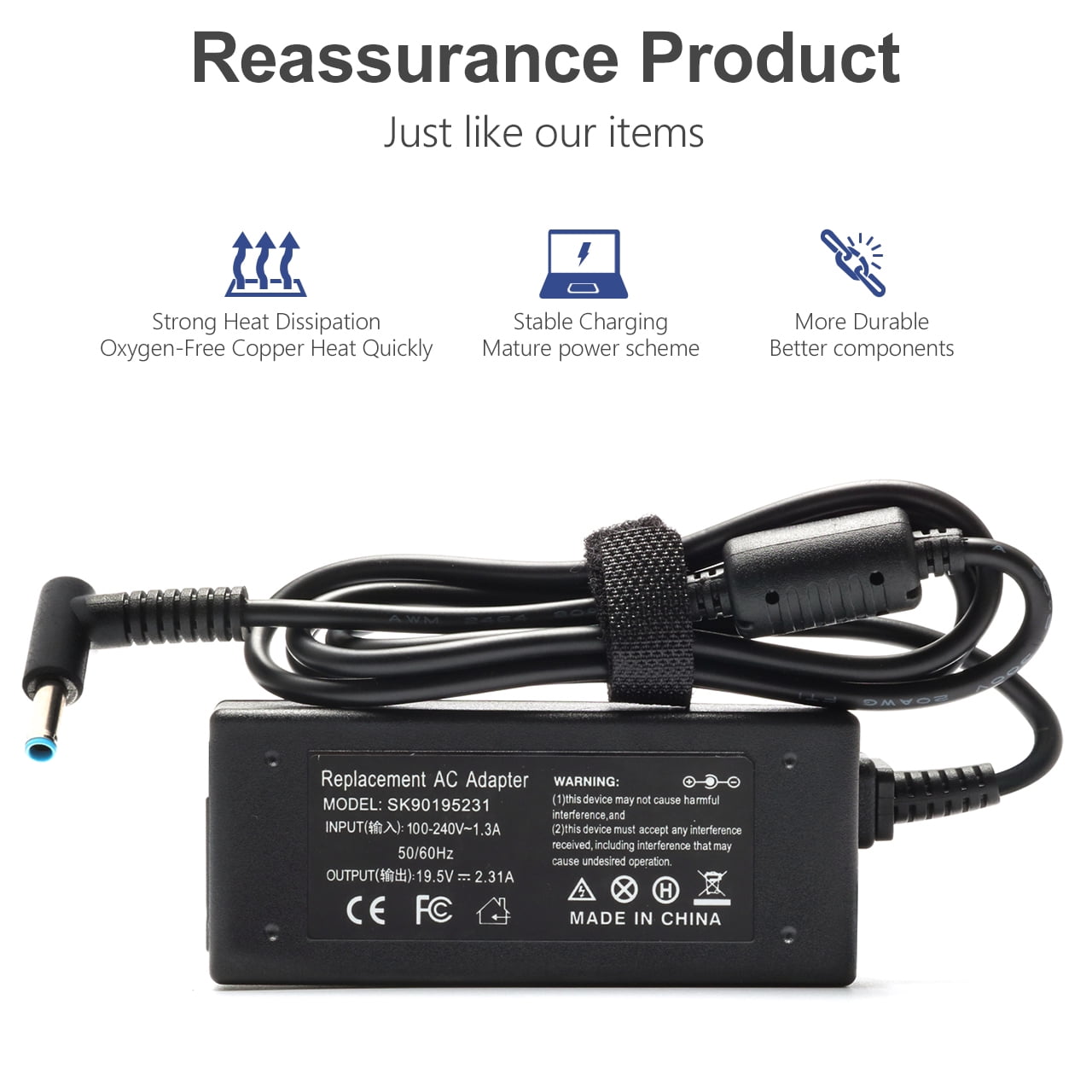 45W Laptop Charger for HP Stream 11 13 14, HP Pavilion x360,HP Envy,Elitebook,Stream,Probook ,HP Chromebook AC Adapter Power Supply