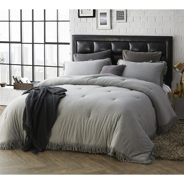 BYB Jersey Knit Oversized Comforter with Textured Edging TwinXL