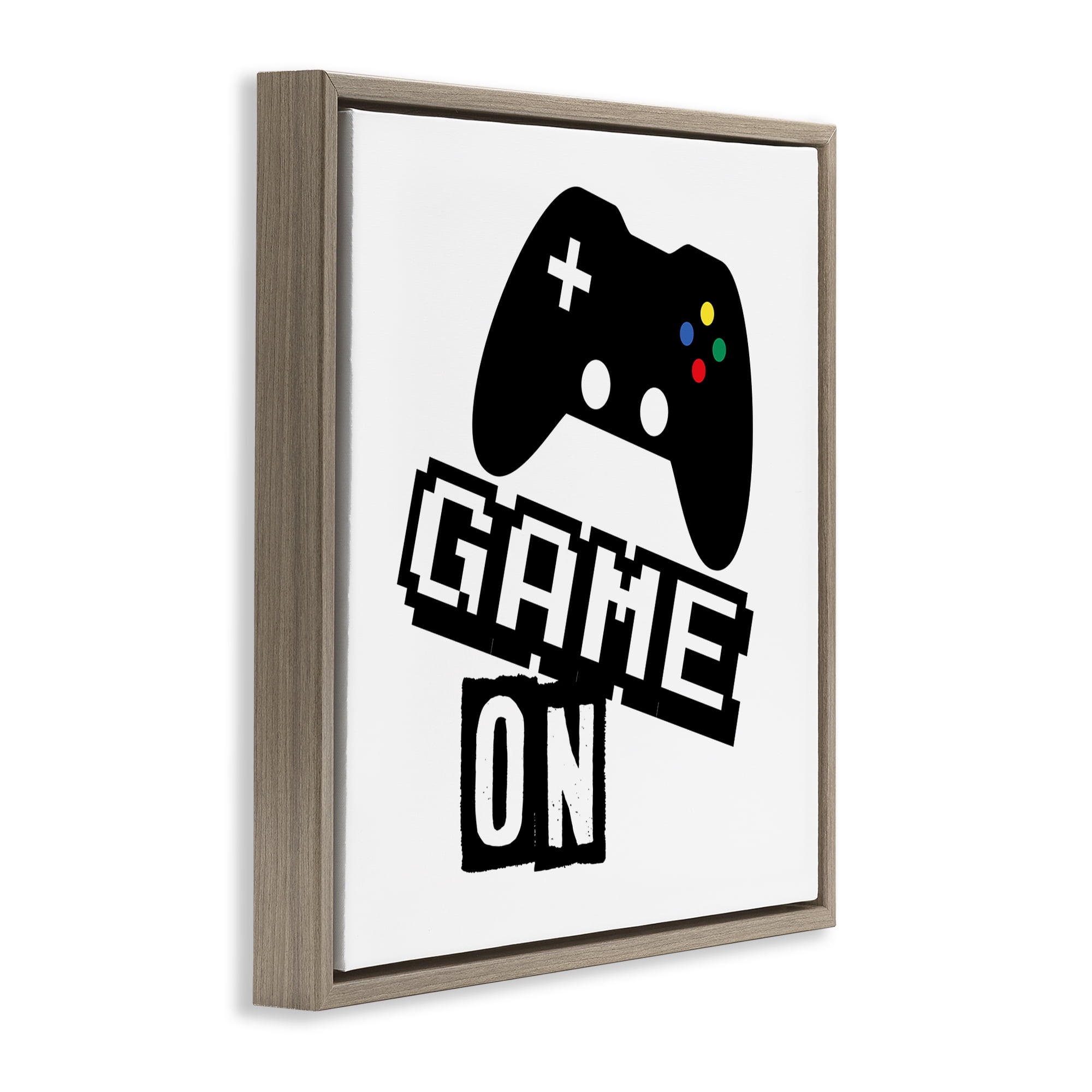 Stupell Industries Playful Game On Brown Framed Floater Canvas Wall Art, design by Marcus Prime